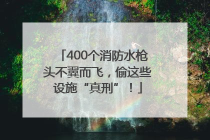 400个消防水枪头不翼而飞，偷这些设施“真刑”！